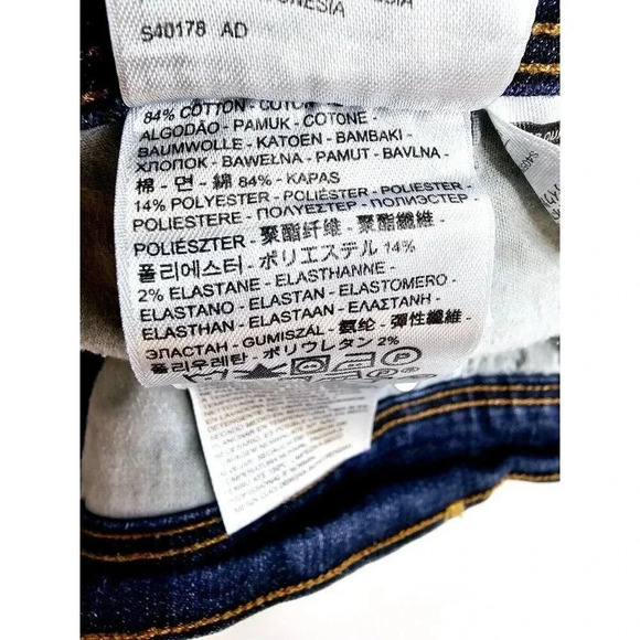 Levis 30X32 Womens 512 Perfectly Slimming Bootcut Size 10M Blue Denim Logo Jeans - Picture 9 of 14